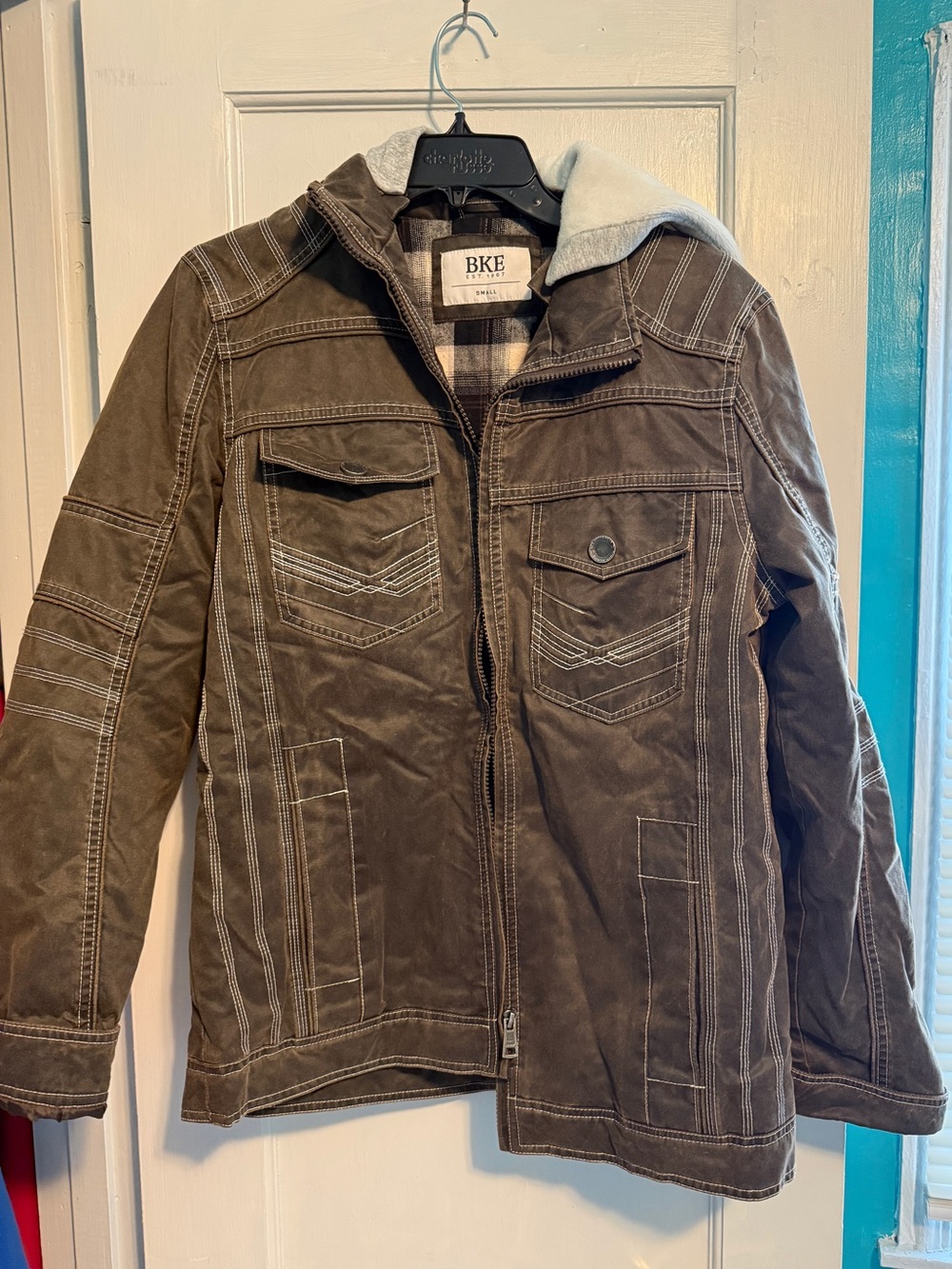 BKE Brown HoodedJacket
